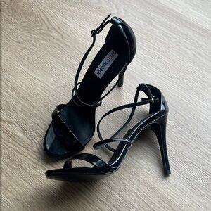 Steve Madden Black Strappy Sandal Heels